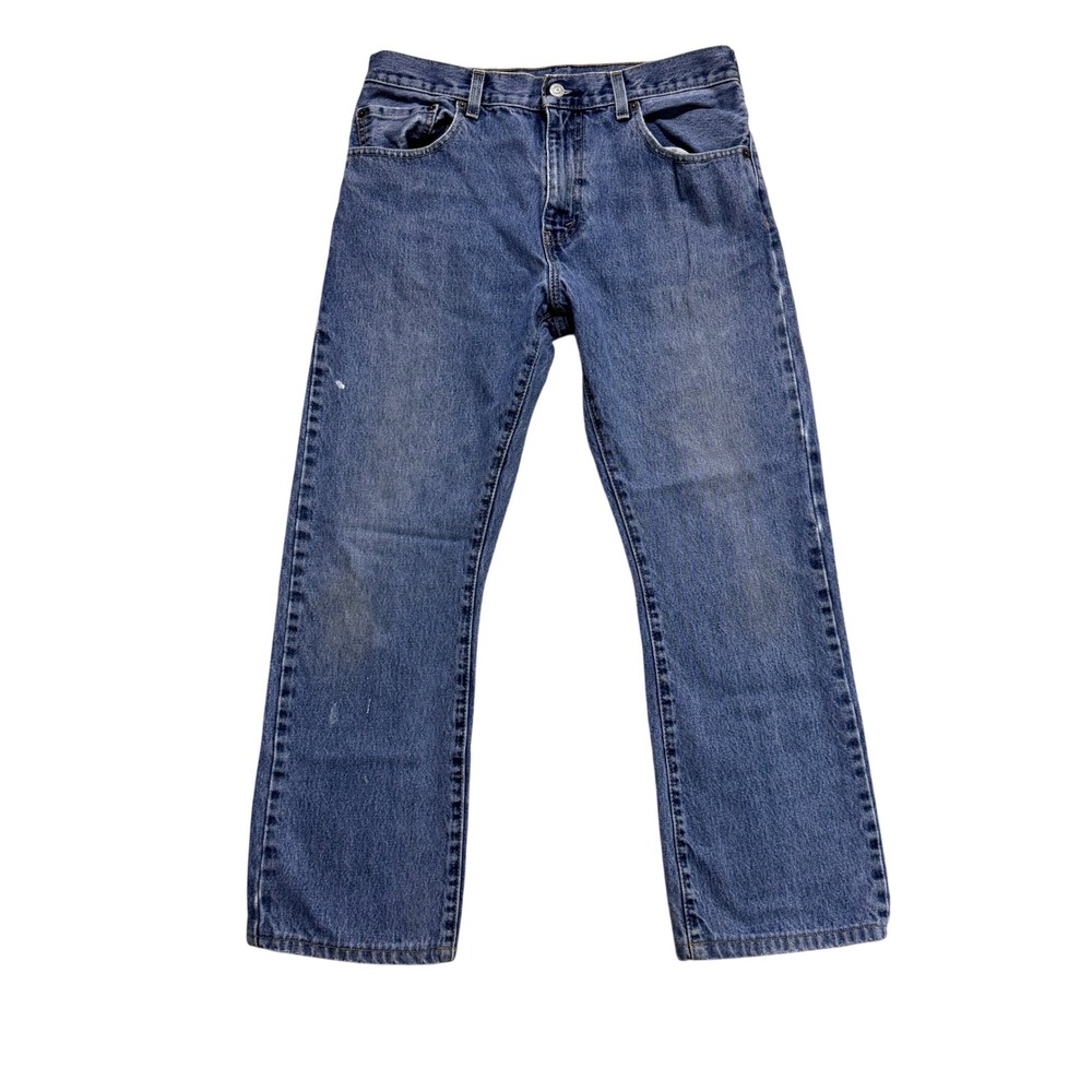 Levis 517 Mens Bootcut Jeans W32 L30 Medium Wash Blue Denim Slim Fit 517-0217